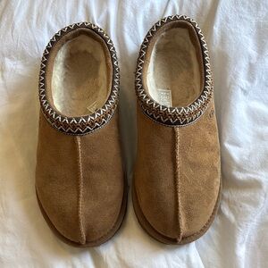 UGG Brown Suede Slip-On Slippers